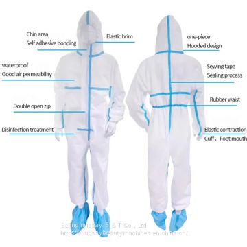 corona virus disposable protection gown overalls protective clothing