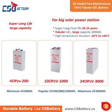 Csbattery 2V1000ah Solar Storage Tubular Opzv Gel Battery for Security System/Telecom/Electric Utilities
