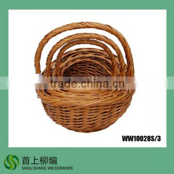 wicker basket for firewood