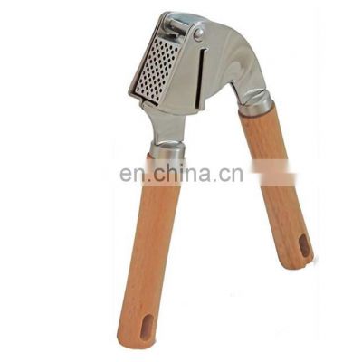 Factory direct sales wholesale wooden handle garlic press