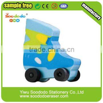 Wholesale Promotional 2D Roller Skate Eraser For Children Education                        
                                                Quality Choice