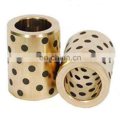 Tehco Factory Supplier Copper Alloy Brass Bearing With Graphite Embedded Excellent Rolling Machine Solid Lubricating Bushing.