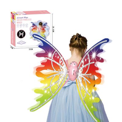 Butterfly Swing Fairy Electric Wings Women Girls Led Light Shiny DIY Wing Decor Toys Cosplay Automatic Wing for Kids
