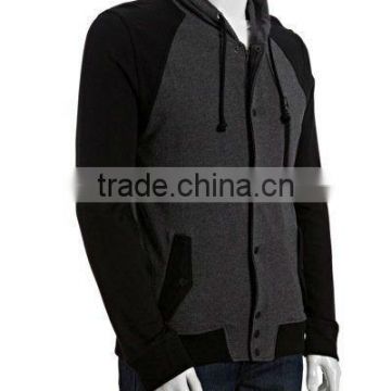 Men's Fashion Plain Dyed Zipper-Up 100% Cotton Hoodies