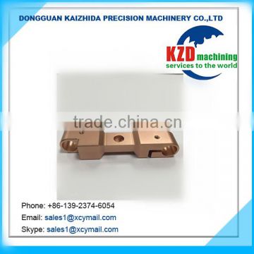 Hot gold anodized Aluminum wire cutting part