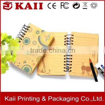 good sales spiral notebook with yellow paper, diary notebook, small size writing pad high quality