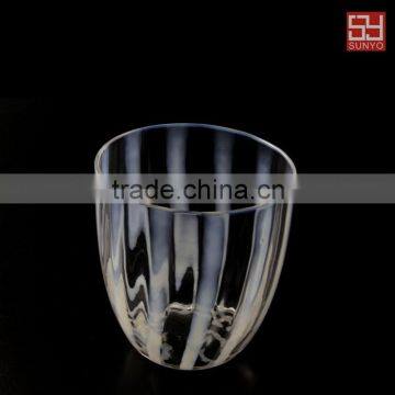Handmade Crystal Fancy Black White Striped Water Glass Drink Tumblers