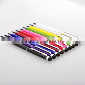 2016 new style promotional Metal stylus ball pen , colorful metal stylus pen , metal touch ball pen