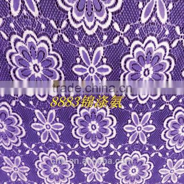 nylon polyester spandex floral double color lace fabric