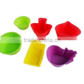 shaped silicone cup cake mold