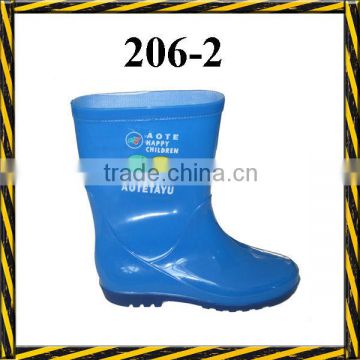 Blue children pvc rain boots, pvc rain boots for kids