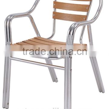 Aluminum Double Tube Wood Chair