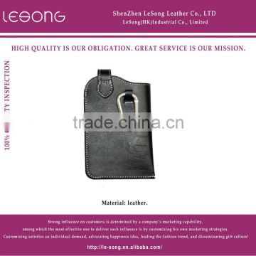 Fashionable New Style Leather Mobile Phone Bag/Black Faux Leather Mobile phone Bag for Different Mobile Phones