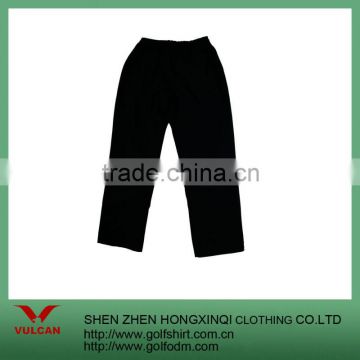 Solid Black Color Elastic Waist Band Men Sports Long Pants
