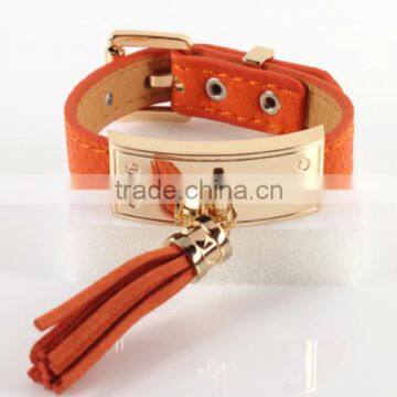 Woman Adjustable Size Leather Bracelet