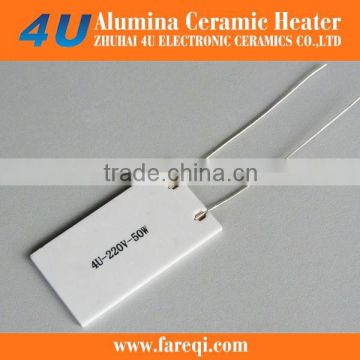 4U alumina plate ceramic heater for hair straightener device curling iron