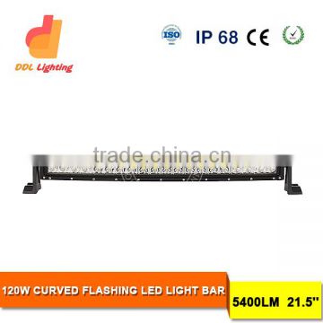high power 180w curved white/amber strobe flashing led light bar, color changing light bar with wireless remote control
