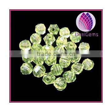 Bead acrylic lime green 20mm faceted round
