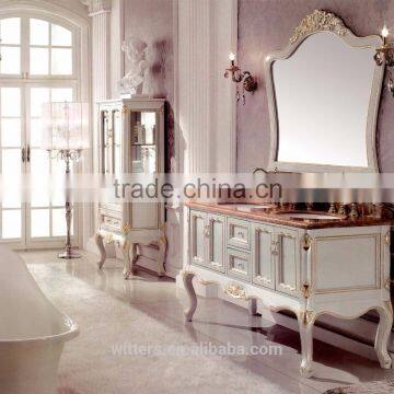slim white europe style antique style rustic bathroom cabinetWTS248