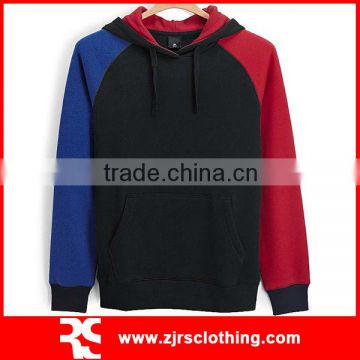 Mens Cotton and Plain Hoodie in Contrast Solid Color