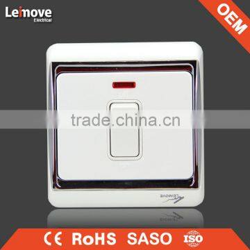 European and Classic 20A water heater wall switch with neon