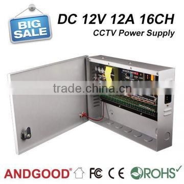 DC 12v 12amp 16 channels cctv power SIWD1212-16C