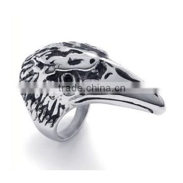 China Wholesale Stainless Steel mens owl ring