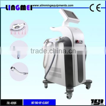 LINGMEI cheap e light ipl bipolar rf laser nd yag tattoo permanent hair removal machine