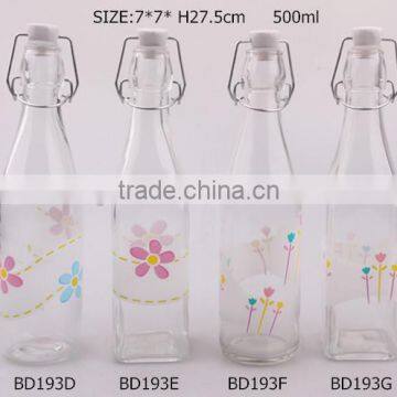 glass milk bottle