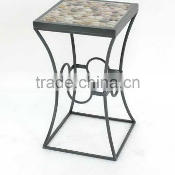 modern tea table design with stone style table top