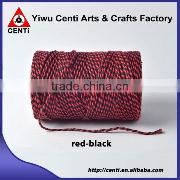 Classical red and black double coloured original cotton bakers twine for guy fawkers