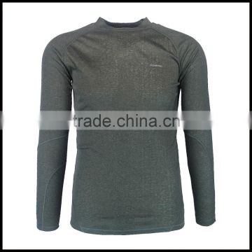 W15-ACC-M-01-C Grey 100% Polyester T-shirt For Men Long Sleeve