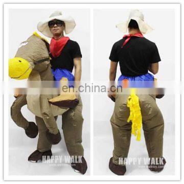 halloween cosplay costume horse riding clothes pony inflatable costume lyjenny pvc suit for adults carry ride on costume