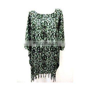 WOMEN BOHO HIPPIE SUMMER PRINT TUNIC PONCHO BLOUSE COVER UP SEXY SUMMER BEACH KAFTANS