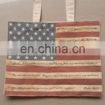 Trendy Cotton Tote bag 2016, Flag design cotton bag