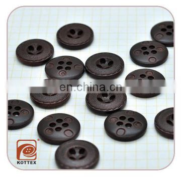 2 hole/4 hole fashion imitation leather button,plastic snap buttons for garment