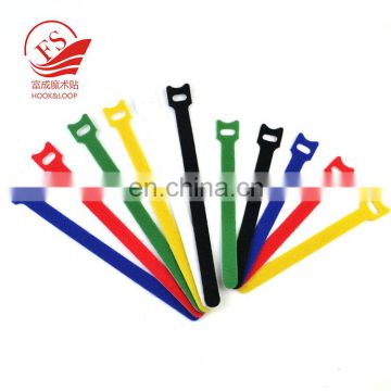 China manufacturers self-locking hook loop cable tie holder thin cable tie tag with label