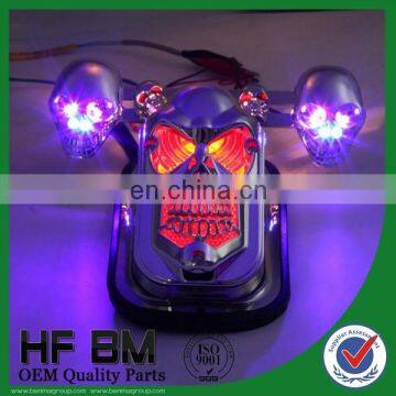 Motorcycle Skull type LED tail light with turn signal light universal scooter tail light