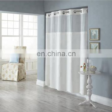 Amazon Hot Sale Waterproof Fabric Bathroom Hookless Shower Curtain