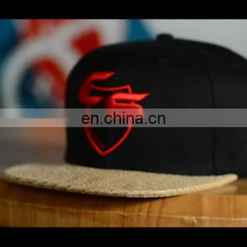 Shenzhen aung crown caps & hats custom branded logo snapback cap