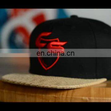 Custom Logo Red Embroidered Caps,Wholesale 6 Panel Acrylic Snapback Hats