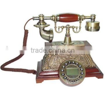 Wooden Retro History Telephone