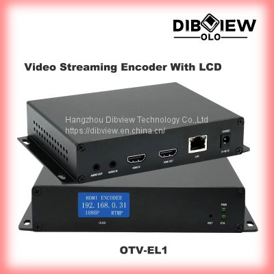 OTV-EL1 New Arrival H265 H264 IPTV Streaming HDMI Video TO IPTV SRT Encoder With LCD and Video Loopout Support Live Facebook