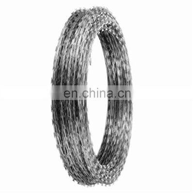 low price galvanized  Hot dipped galvanized  blade barbed wire concertina razor wire