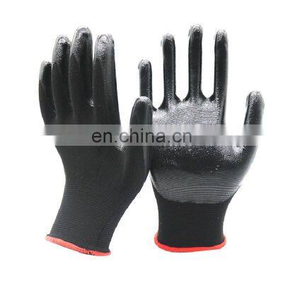 OEM ODM Industrial Safety Gloves Knit Hand Protective Anti-Slip Wholesale Construction Nitrile Dipping Working Safety Gloves