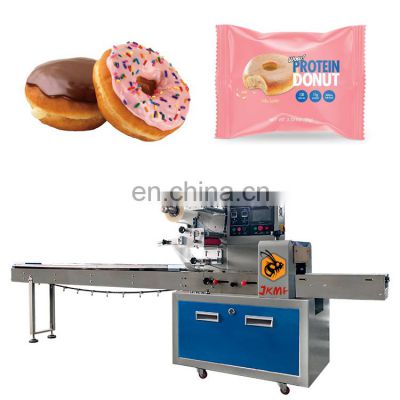 Automatic small bread pillow packing machine for donut cake packing machine doughnut sandwich plastic bag packaging machine