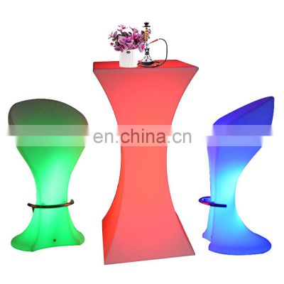 glow illuminated event night club led light bar stool LED light bar furniture cocktail night club table for party