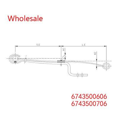 6743500606, 6743500706 Heavy Duty Vehicle Rear Wheel Spring Arm Wholesale For Mercedes Benz