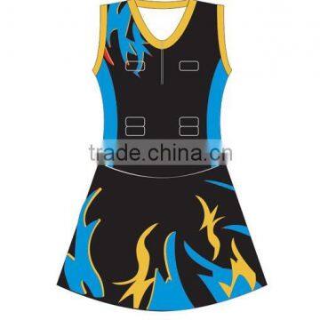 Custom OEM service netball top with skirt on sale