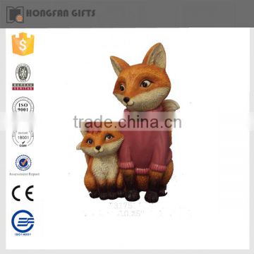colorful resin fox home decoration